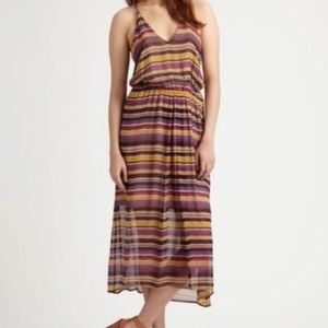 JOIE Striped Midi Dress